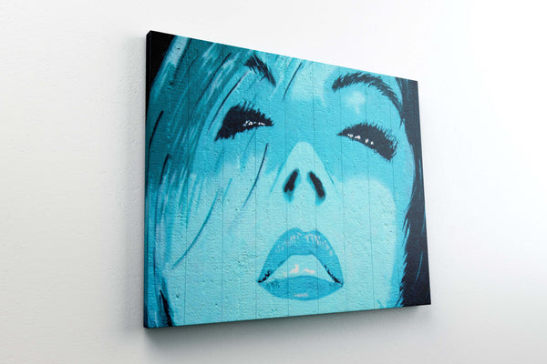 Tableau Street Art Femme Bleu | TableauDecoModerne®