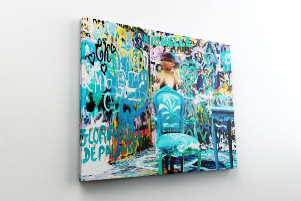 Tableau Street Art Graffitis Bleu | TableauDecoModerne®
