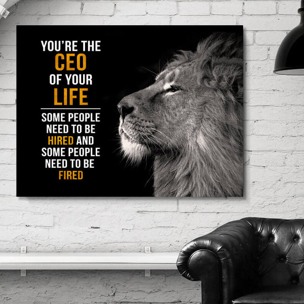 Tableau Tete de Lion Citation | TableauDecoModerne®