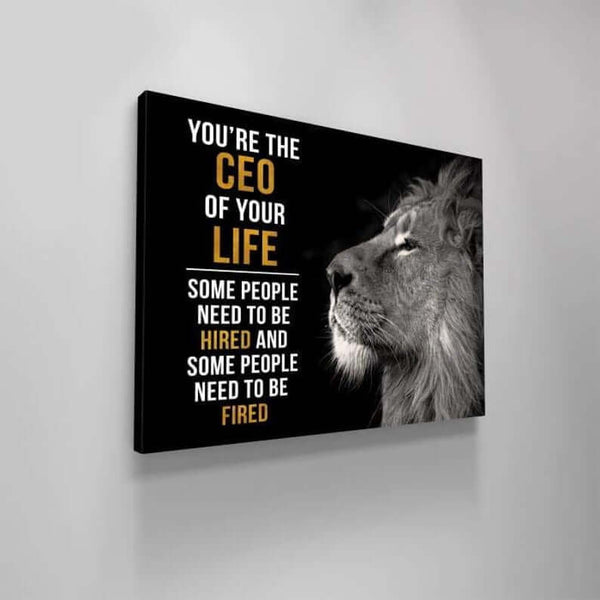 Tableau Tete de Lion Citation | TableauDecoModerne®