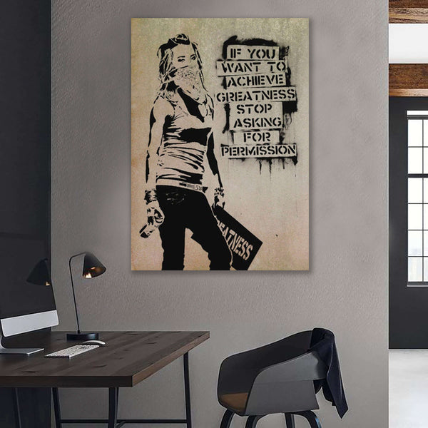 Tableau Street Art Banksy Citation | TableauDecoModerne®