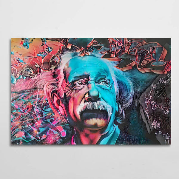 Tableau Street Art Visage Einstein | TableauDecoModerne®