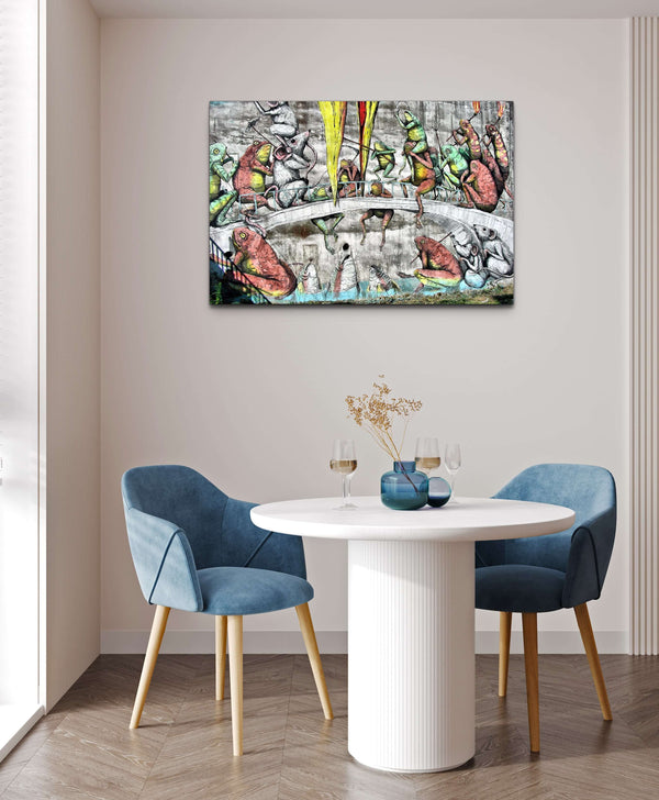 Tableau Street Art Grenouilles | TableauDecoModerne®