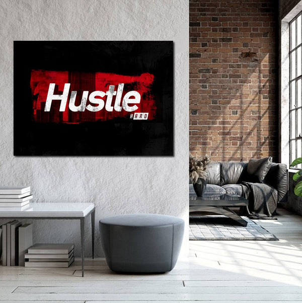 Tableau Motivation Hustle Hard | TableauDecoModerne®