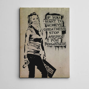 Tableau Street Art Banksy Citation | TableauDecoModerne®