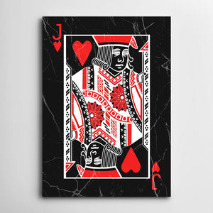 Tableau Valet de Coeur Rouge | TableauDecoModerne®