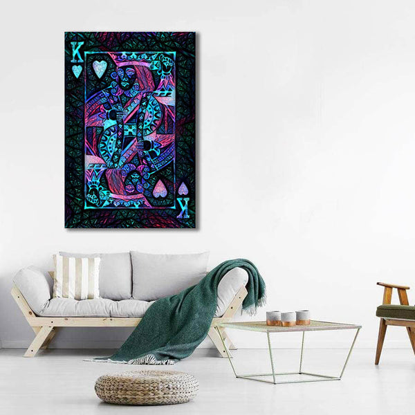 Tableau Roi de Coeur Bleu | TableauDecoModerne®