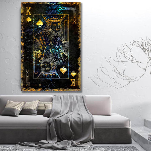 Tableau Roi de Pique Doree | TableauDecoModerne®