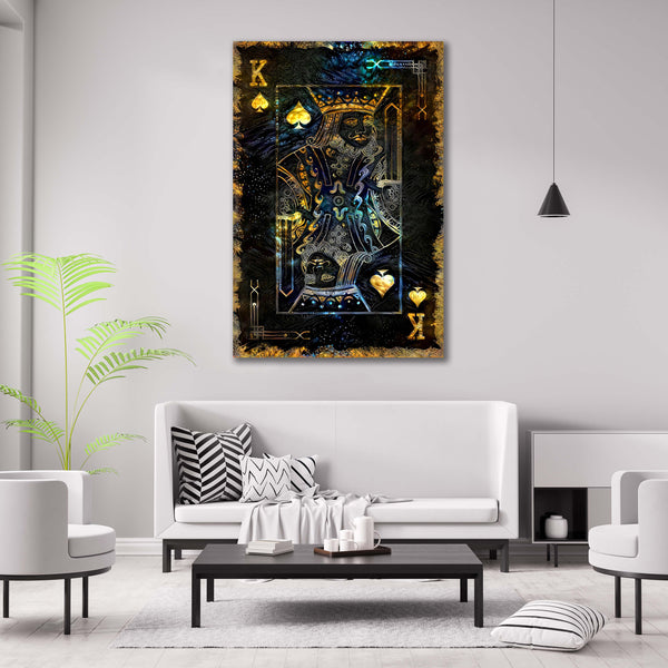 Tableau Roi de Pique Doree | TableauDecoModerne®