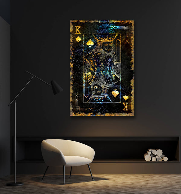Tableau Roi de Pique Doree | TableauDecoModerne®