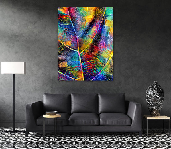Tableau Feuille Multicolore | TableauDecoModerne®