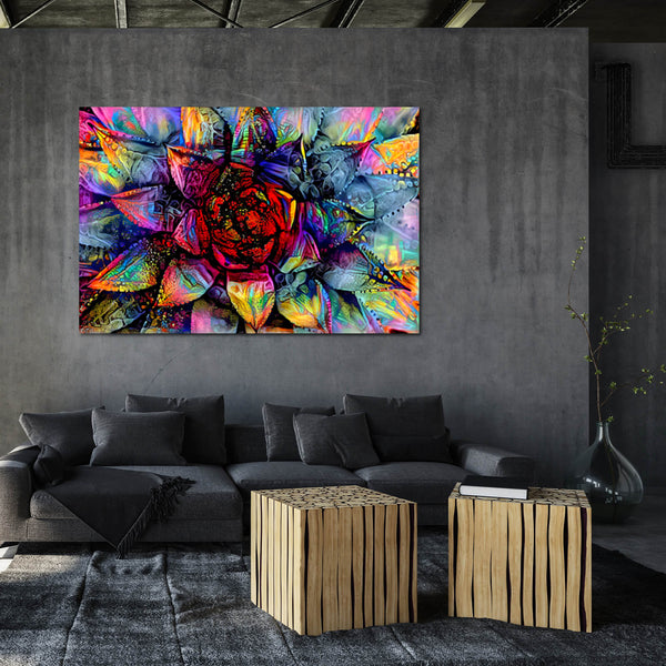 Tableau Feuille Echeveria | TableauDecoModerne®