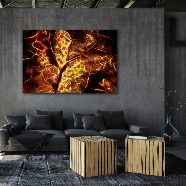 Tableau Feuille en Or | TableauDecoModerne®