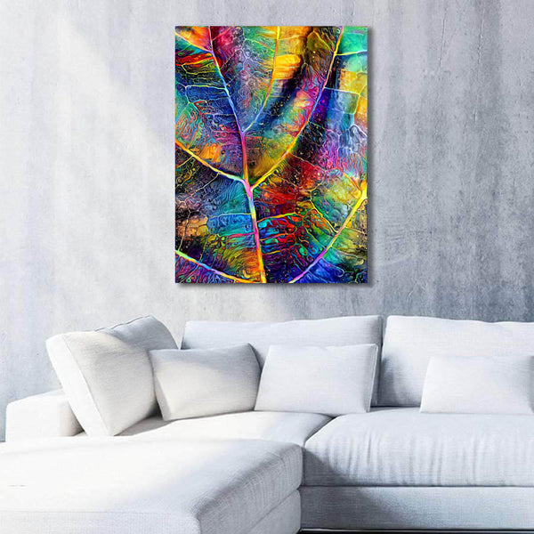 Tableau Feuille Multicolore | TableauDecoModerne®