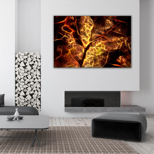 Tableau Feuille en Or | TableauDecoModerne®