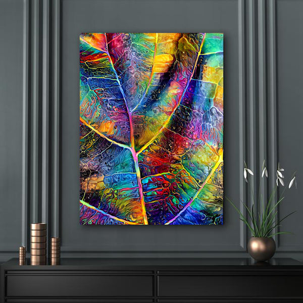 Tableau Feuille Multicolore | TableauDecoModerne®