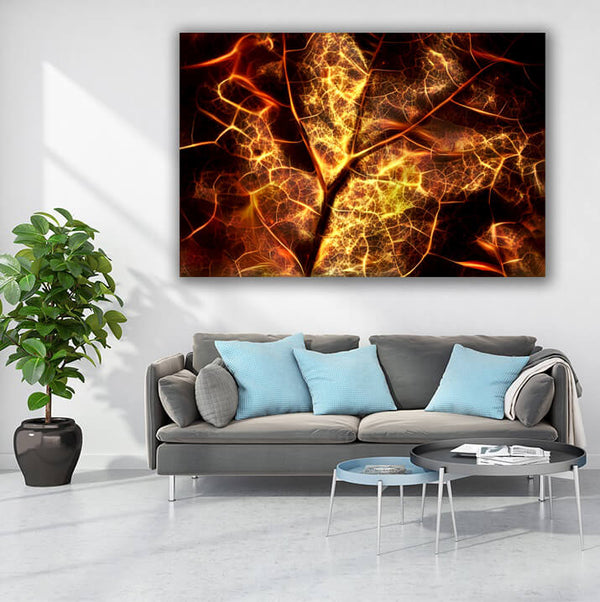 Tableau Feuille en Or | TableauDecoModerne®
