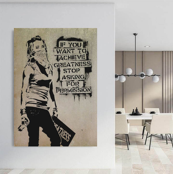 Tableau Street Art Banksy Citation | TableauDecoModerne®