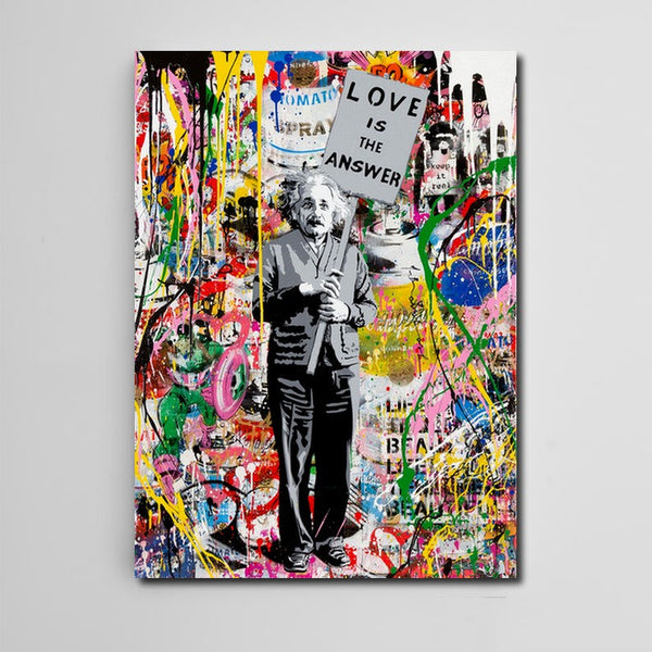 Tableau Street Art Einstein | TableauDecoModerne®
