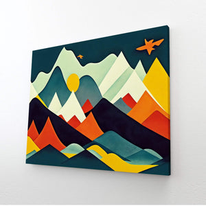 Montagne Geometrique Tableau Scandinave | TableauDecoModerne®