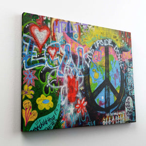 Tableau Street Art Peace and Love / TableauDecoModerne®