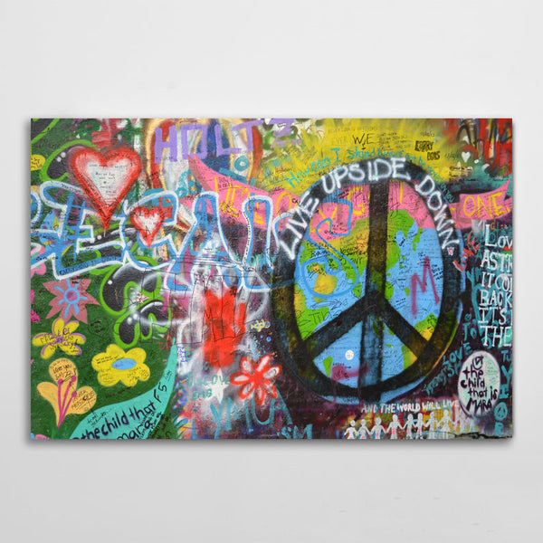 Tableau Street Art Peace and Love / TableauDecoModerne®