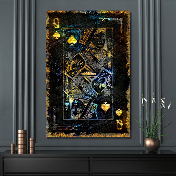 Tableaux Roi et Reine de Pique Or | TableauDecoModerne®
