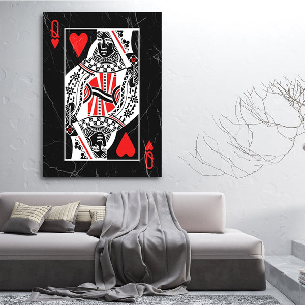 Tableau Dame de Coeur Rouge | TableauDecoModerne®