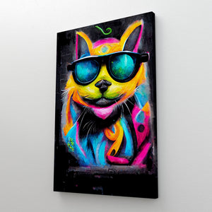 Tableau Chat Pop Art Cool | TableauDecoModerne®