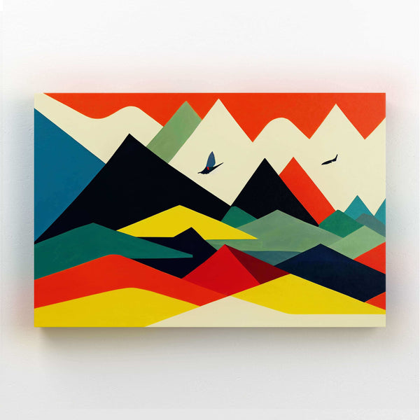 Tableau Geometrique Scandinave Montagne | TableauDecoModerne®