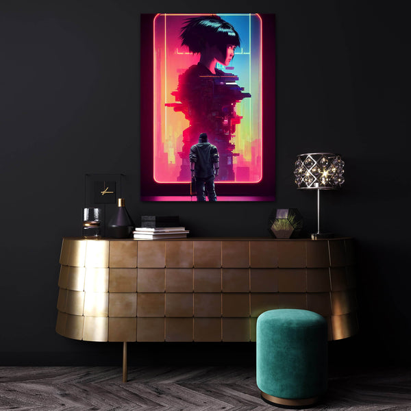 Tableau Moderne Femme Cyberpunk | TableauDecoModerne®