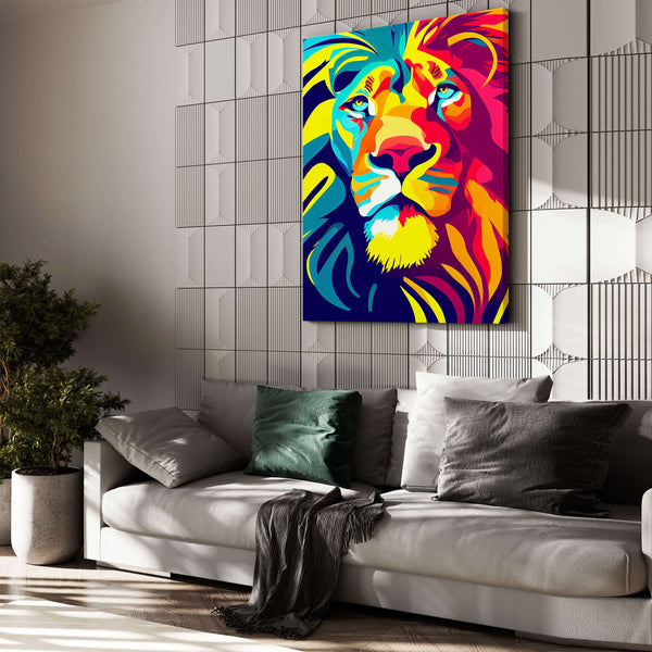 Tableau Lion Pop Art Cool | TableauDecoModerne®