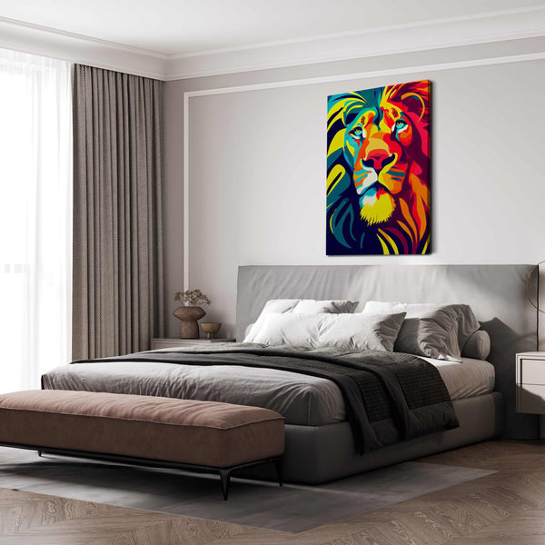 Tableau Lion Pop Art Cool | TableauDecoModerne®