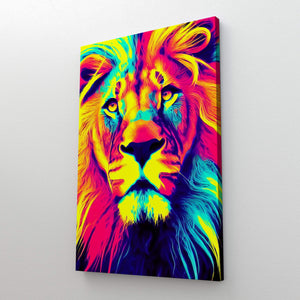 Tableau Pop Art Tête de Lion | TableauDecoModerne®