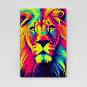 Tableau Pop Art Tête de Lion | TableauDecoModerne®