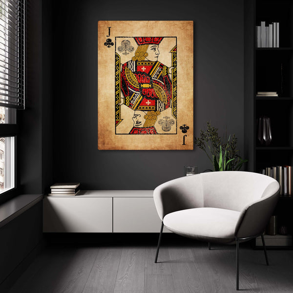 Tableau Valet de Trèfle Vintage | TableauDecoModerne®