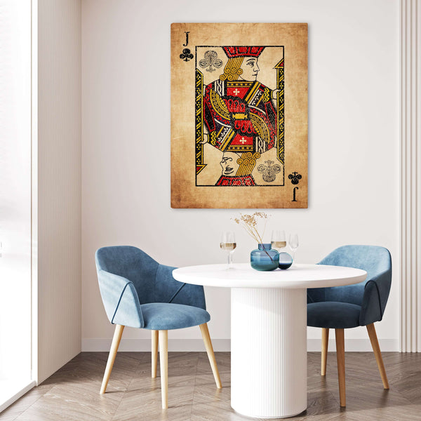 Tableau Valet de Trèfle Vintage | TableauDecoModerne®