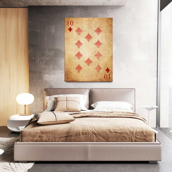 Tableau Vintage Dix de Carreau | TableauDecoModerne®