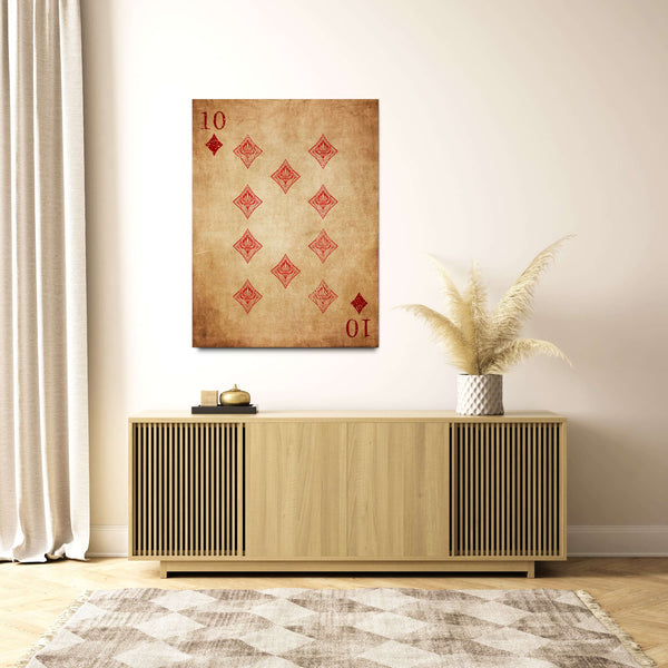 Tableau Vintage Dix de Carreau | TableauDecoModerne®