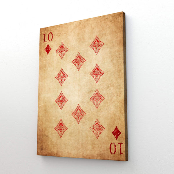 Tableau Vintage Dix de Carreau | TableauDecoModerne®