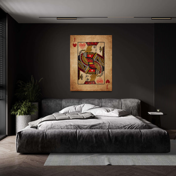 Tableau Valet de Coeur Vintage | TableauDecoModerne®