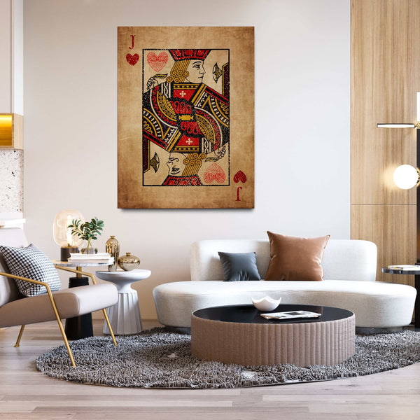 Tableau Valet de Coeur Vintage | TableauDecoModerne®