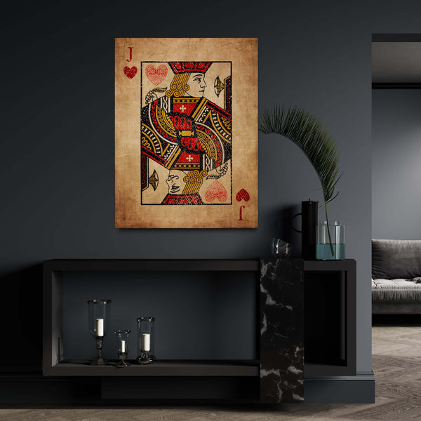 Tableau Valet de Coeur Vintage | TableauDecoModerne®