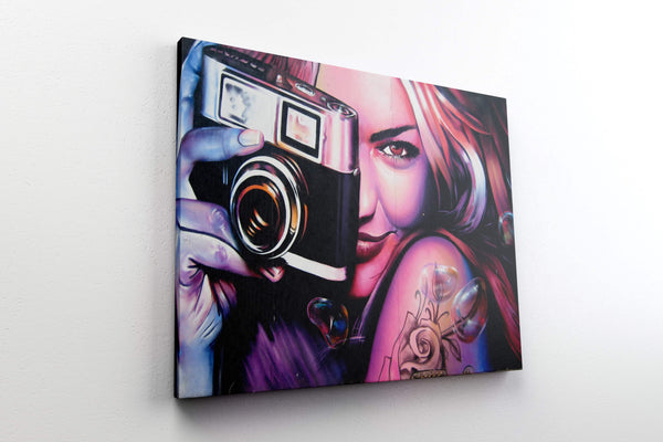 Tableau Street Art Femme Photographe | TableauDecoModerne®